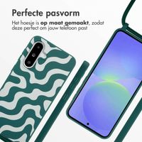 imoshion Siliconen design hoesje met koord Samsung Galaxy A36 / A56 - Petrol Green Groovy