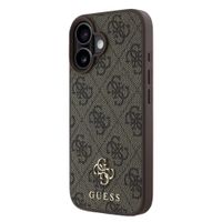 Guess 4G Metal Logo Backcover MagSafe Apple iPhone 16 - Bruin