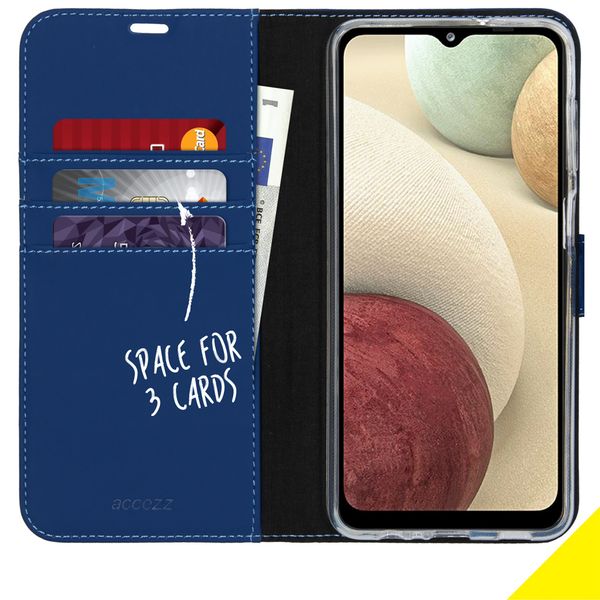 Accezz Wallet Softcase Bookcase Samsung Galaxy A12 - Donkerblauw