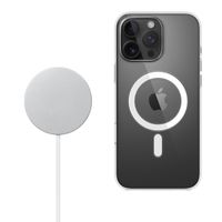 Apple Clearcase voor de Apple iPhone 16 Pro Max + Apple MagSafe Draadloze Oplader 25W - 1 meter