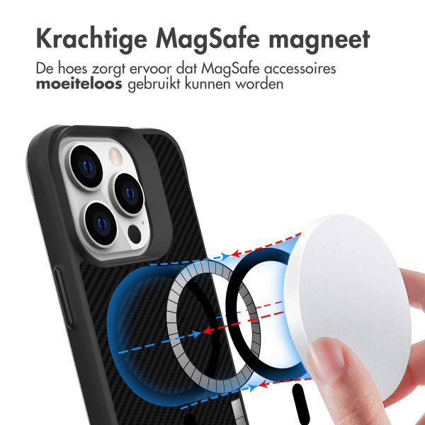 imoshion Rugged Hybrid Carbon Case met MagSafe Apple iPhone 14 Pro Max - Zwart