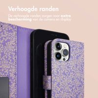 imoshion Design Bookcase iPhone 12 (Pro) - Purple White Flowers