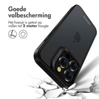 Accezz Rugged Frosted Backcover Apple iPhone 15 Pro - Zwart