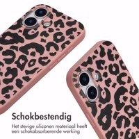 imoshion Siliconen design hoesje met koord Apple iPhone 17 - Animal Pink