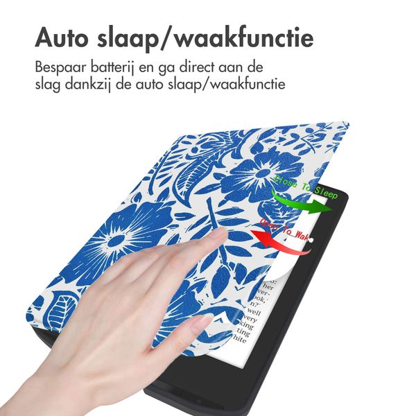 imoshion Design Slim Hard Case Bookcase Pocketbook Verse / Verse Pro / Verse Pro Color / Vivlio Light / Light HD - Flower Tile