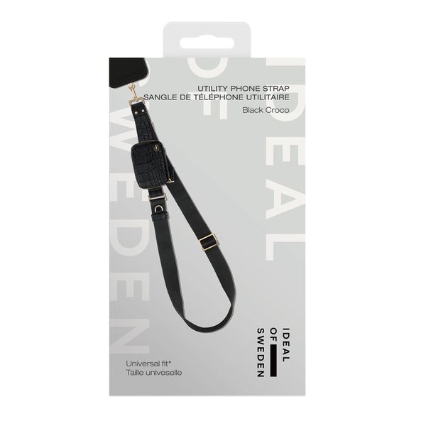 iDeal of Sweden Utility Phone Strap - Universeel telefoonkoord - Zwart