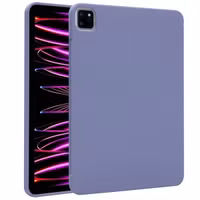 Accezz Liquid Silicone Backcover met penhouder Apple iPad Pro 11 (2022 / 2021 / 2020 / 2018) - Lila