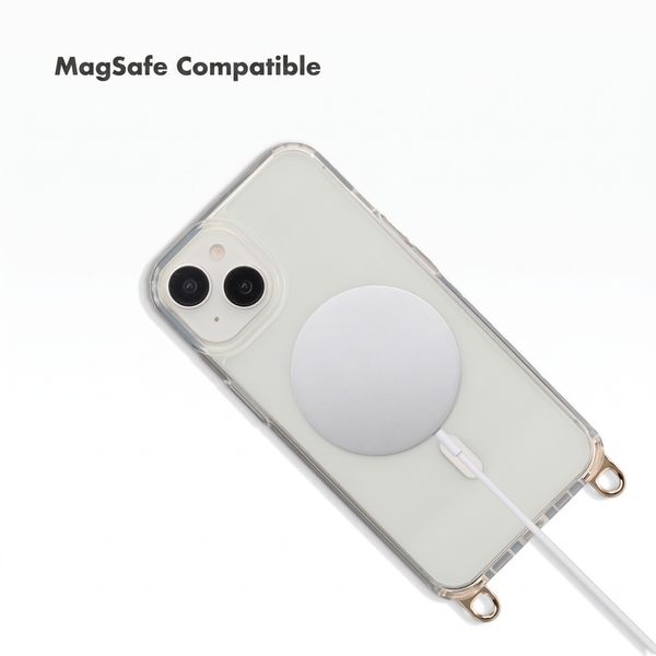 Selencia Rivièra MagSafe Back Cover with detachable hooks Apple iPhone 14 / 13 - Transparent