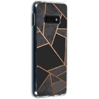 Design Backcover Samsung Galaxy S10e - Grafisch Zwart / Koper