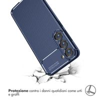 imoshion Carbon Softcase Backcover Samsung Galaxy S23 - Blauw