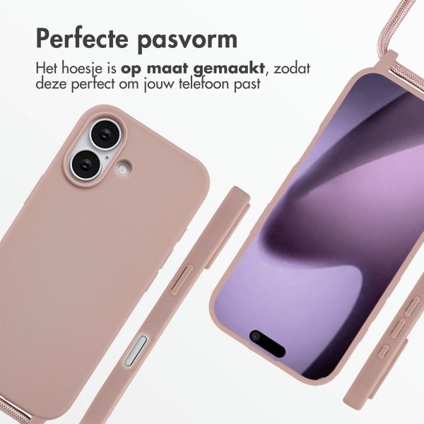 imoshion Siliconen hoesje met koord Apple iPhone 17 - Sand Pink