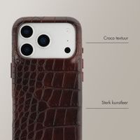 Selencia Croco Backcover met MagSafe Apple iPhone 17 Pro - Choco Brown