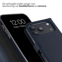 Selencia Echt Leren Bookcase Apple iPhone 18 Pro / 17 Pro - Blauw