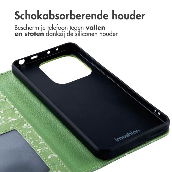 imoshion Design Bookcase Xiaomi Redmi Note 14 (4G) - Green Flowers