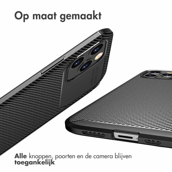 imoshion Carbon Softcase Backcover Apple iPhone 12 Pro Max - Zwart