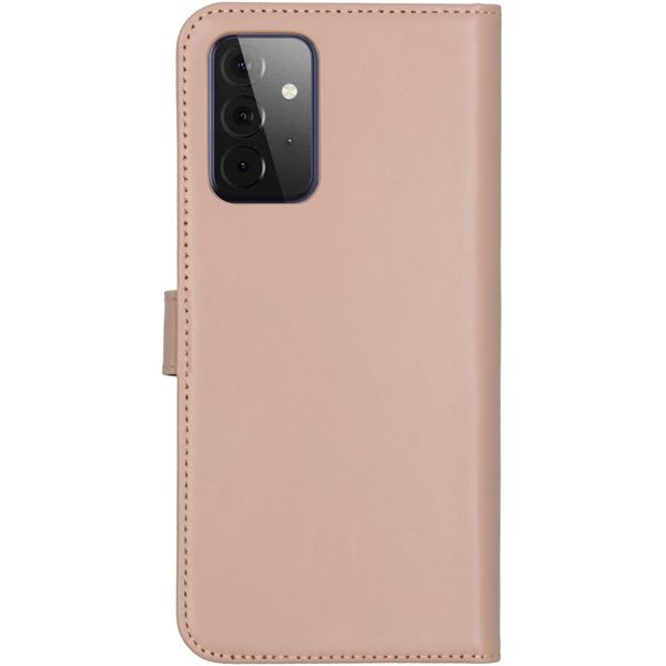Selencia Echt Leren Bookcase Samsung Galaxy A72 - Dusty Pink