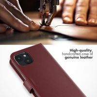 Selencia Genuine Leather Book Case Apple iPhone 13 - Burgundy