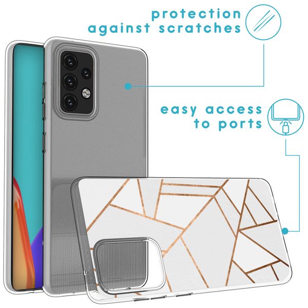 imoshion Design hoesje Samsung Galaxy A52(s) (5G/4G) - White Graphic