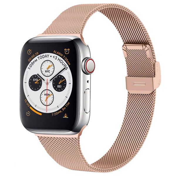 imoshion Milanees vouwbandje Apple Watch Series 1 t/m 9 / SE (38/40/41 mm) | Series 10 / 11 (42 mm) - Rosé Goud