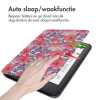 imoshion Design Slim Hard Case Bookcase Amazon Kindle (2024) / Amazon Kindle (2022) 11th gen - Flower Watercolor