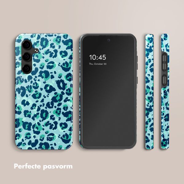 Selencia Vivid Tough Backcover Samsung Galaxy S24 FE - Wild Spots Light Blue