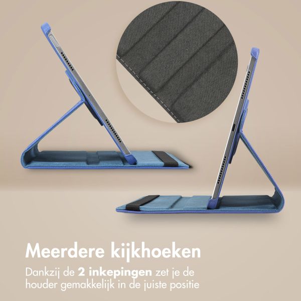 imoshion 360° draaibare Bookcase Apple iPad Air 11 inch (2025) M3 / (2024) M2 / Air 5 (2022) / Air 4 (2020) / Pro 11 (2018/2020) - Donkerblauw