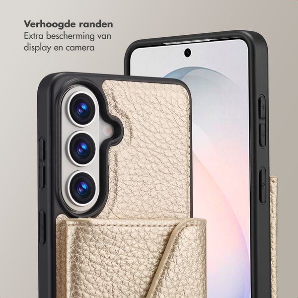 Selencia Sera Telefoonhoes met Koord en Envelop Pashouder Samsung Galaxy S26 - Champagne
