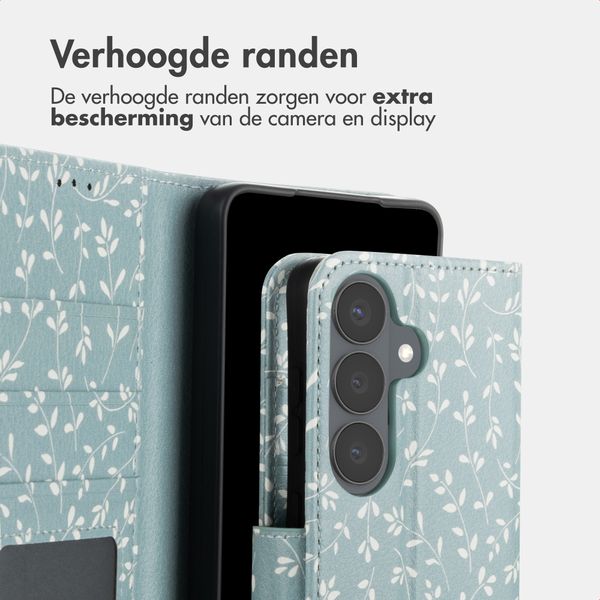 imoshion Design Bookcase Samsung Galaxy S26 - Smoke Green Flowers