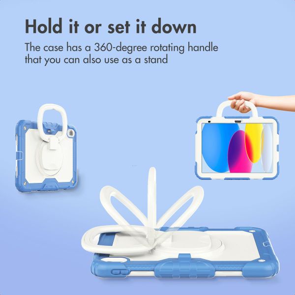 imoshion Rugged Kidsproof Back Cover Apple iPad 11 (2025) 11 inch A16 / iPad 10 (2022) 10.9 inch - Blue