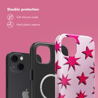 Selencia Vivid Back Cover with MagSafe Apple iPhone 13 - Stars Rubine Red Light Pink