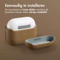 Accezz Echt Leren Case Apple AirPods 3 - Taupe