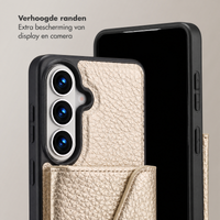 Selencia Sera Telefoonhoes met Koord en Envelop Pashouder Samsung Galaxy S26 FE - Champagne
