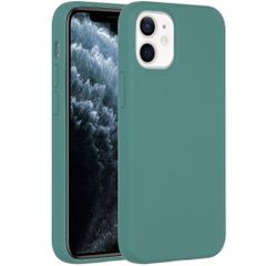 Accezz Liquid Silicone Backcover Apple iPhone 12 Mini - Donkergroen