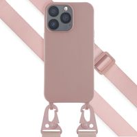 Selencia Siliconen hoesje met afneembaar koord iPhone 13 Pro - Sand Pink