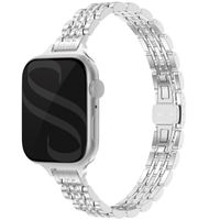 Selencia Slim Steel Jubilee Inspired schakelbandje Apple Watch Series 1 t/m 9 / SE (38/40/41 mm) | Series 10 (42 mm) - Zilver