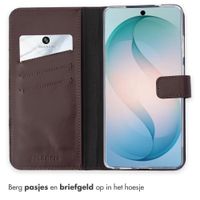 Selencia Echt Leren Bookcase Samsung Galaxy S26 Ultra - Bruin