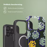 Selencia Vivid Backcover met MagSafe Apple iPhone 15 Pro - Wavy Smiley Green