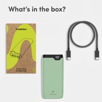 imoshion Power bank 20,000 mAh - 22.5W Fast charger - USB-C / USB-A - Green