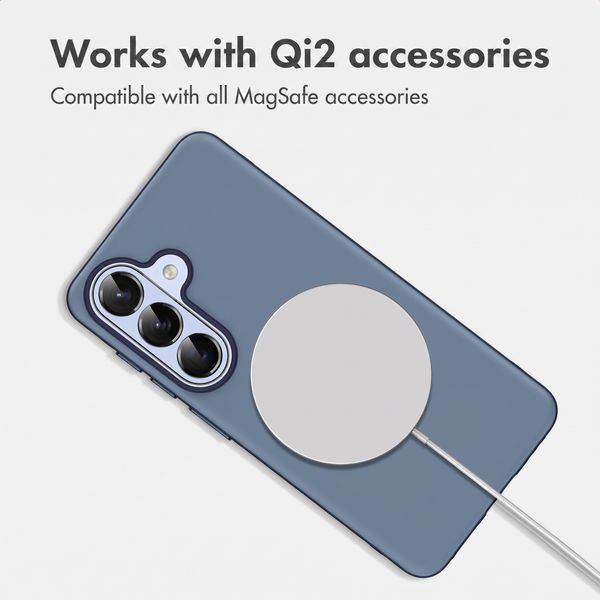 imoshion Colour Back Cover with Thin MagSafe Ring Samsung Galaxy S26 - Dark Blue