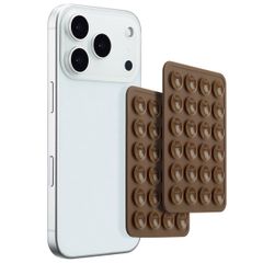 Selencia 2-Pack Telefoonhouder Zuignap - Mocha Brown