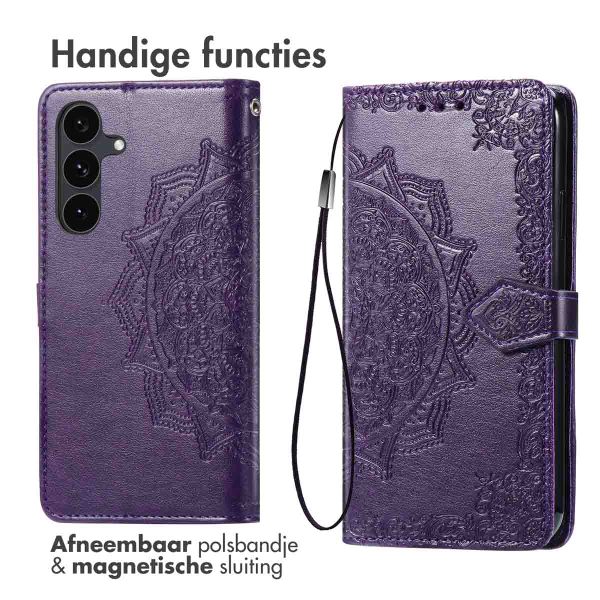 imoshion Mandala Bookcase Samsung Galaxy S25 FE - Paars