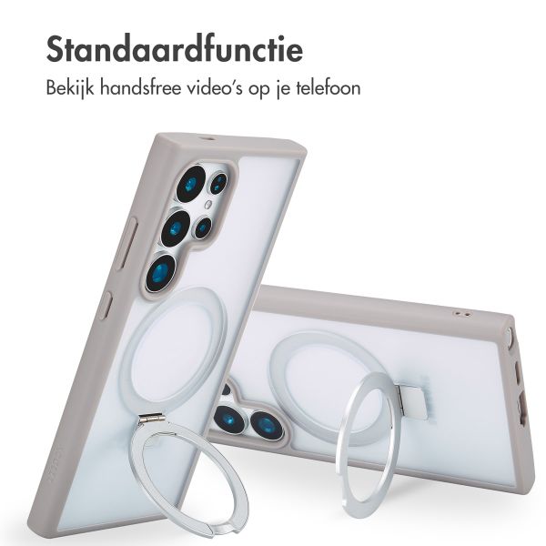 Accezz Ring Stand Backcover met MagSafe Samsung Galaxy S24 Ultra - Grey