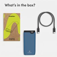 imoshion Power bank 20,000 mAh - 22.5W Fast charger - USB-C / USB-A - Blue