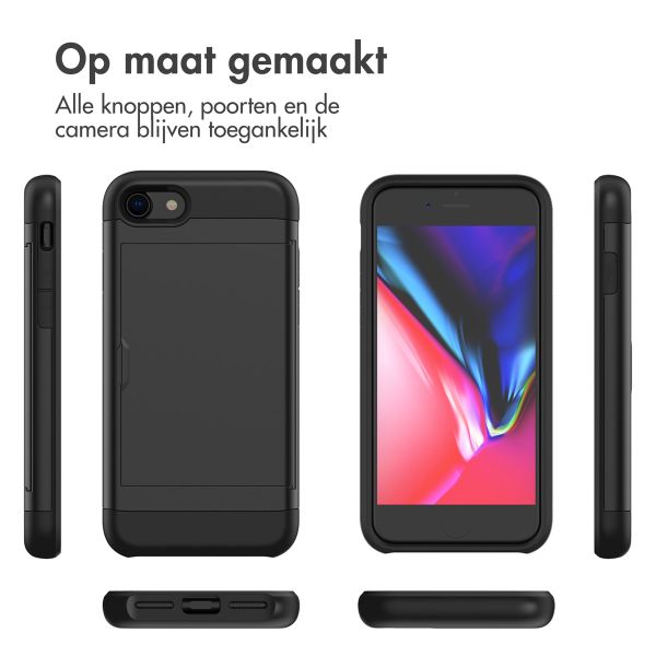 imoshion Backcover met pasjeshouder iPhone SE (2022 / 2020) / 8 / 7 - Zwart