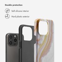 Selencia Vivid Back Cover Apple iPhone 15 Pro - Chic Marble Gold