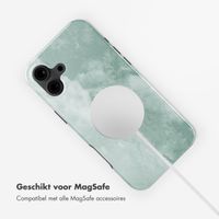 Selencia Vivid Tough Backcover met MagSafe iPhone 16 - Marble Grayed Jade