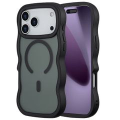 Selencia Wavy Backcover met MagSafe Apple iPhone 17 Pro Max - Zwart