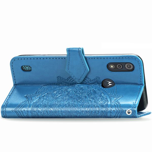 Mandala Bookcase Motorola Moto E6s - Turquoise