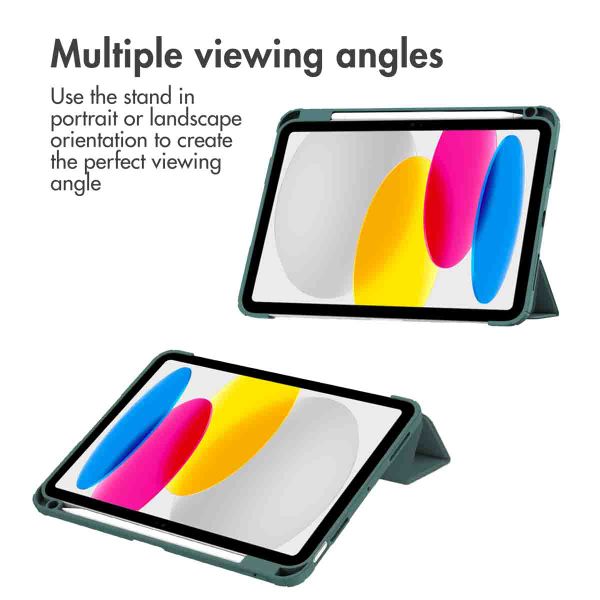 imoshion Trifold Hard Case Book Cover Apple iPad 11 (2025) 11 inch A16 / iPad 10 (2022) 10.9 inch - Green