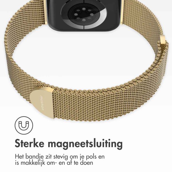 imoshion Milanees magnetisch bandje Apple Watch Series 1 t/m 10 / SE / Ultra (2) (44/45/46/49 mm) - Maat S - Champagne